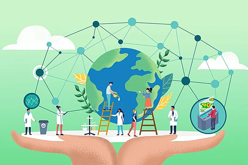 People taking part in citizen science fieldwork